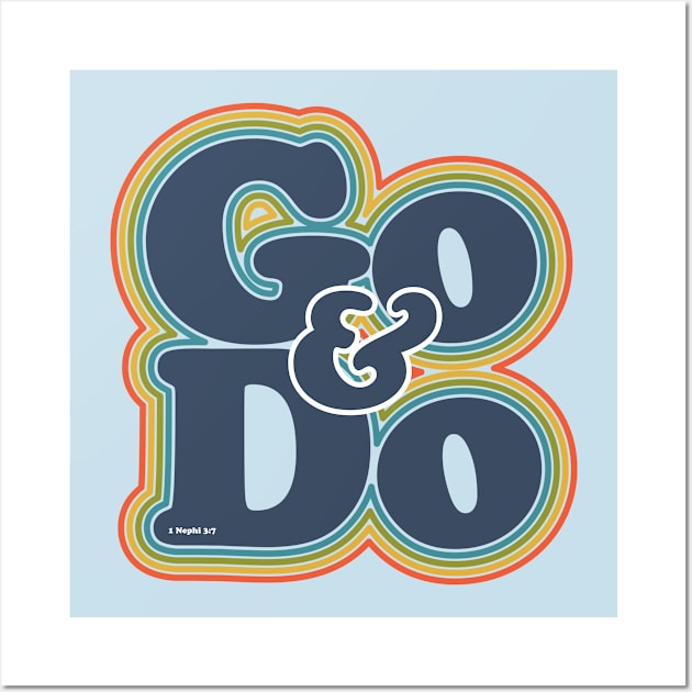 Go and Do Rainbow Retro Wall Art by photokapi